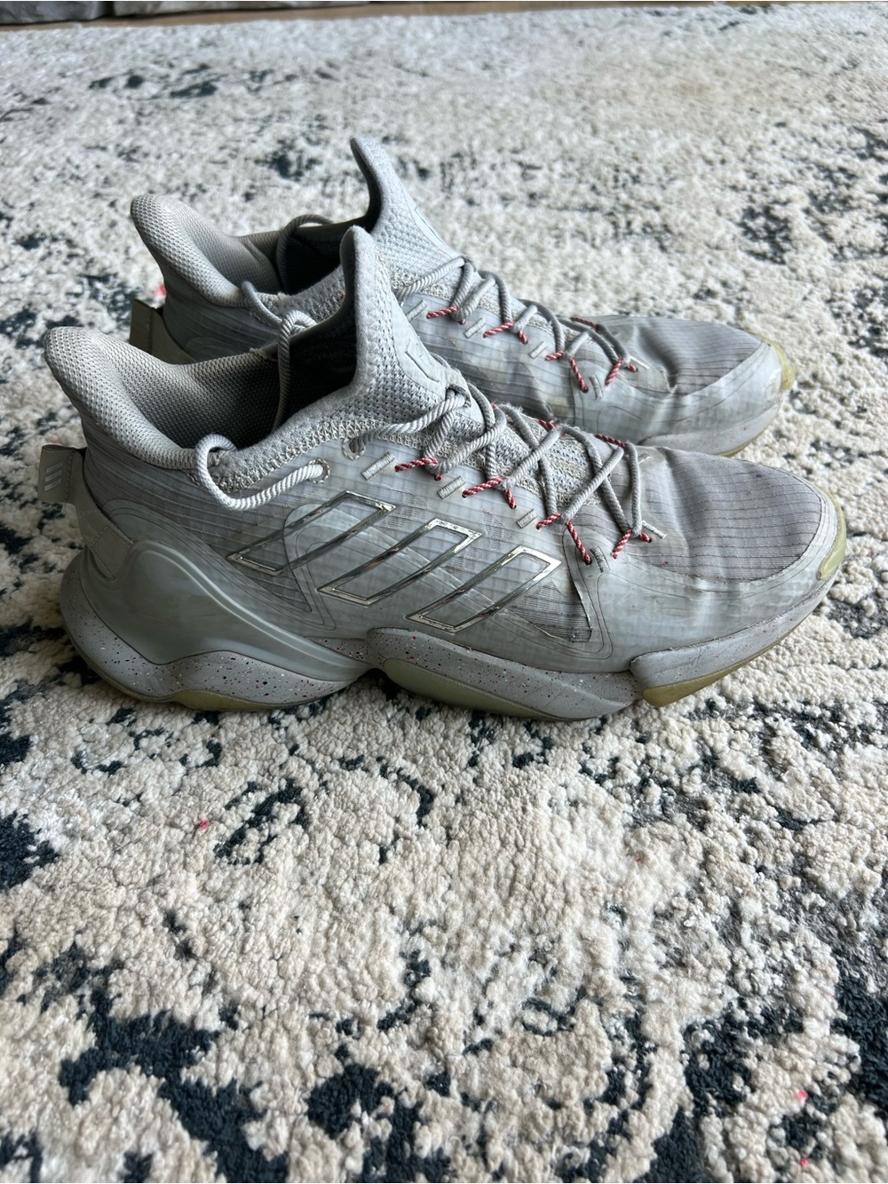 Adidas Grey Athletic Sneakers Patrick Mahomes 1s - Size 10.5 Men